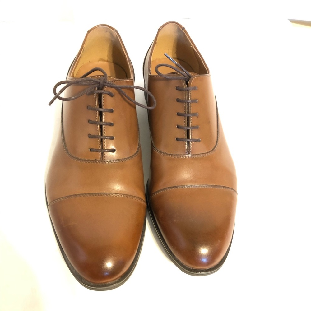 Zara Tan Leather Men's Oxfords